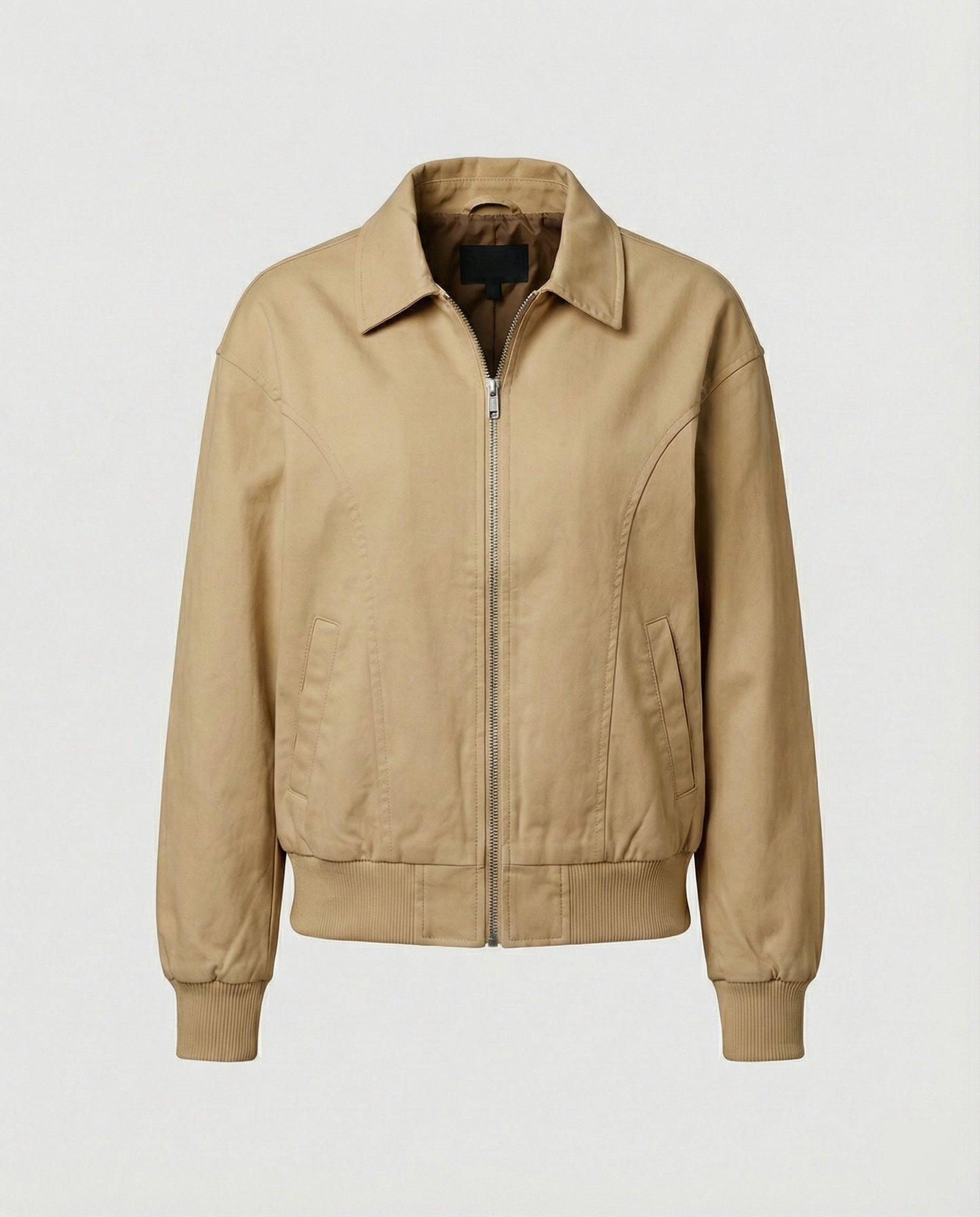 Damen Blousonjacke Leicht Baumwolle Modern mit Elastikbund