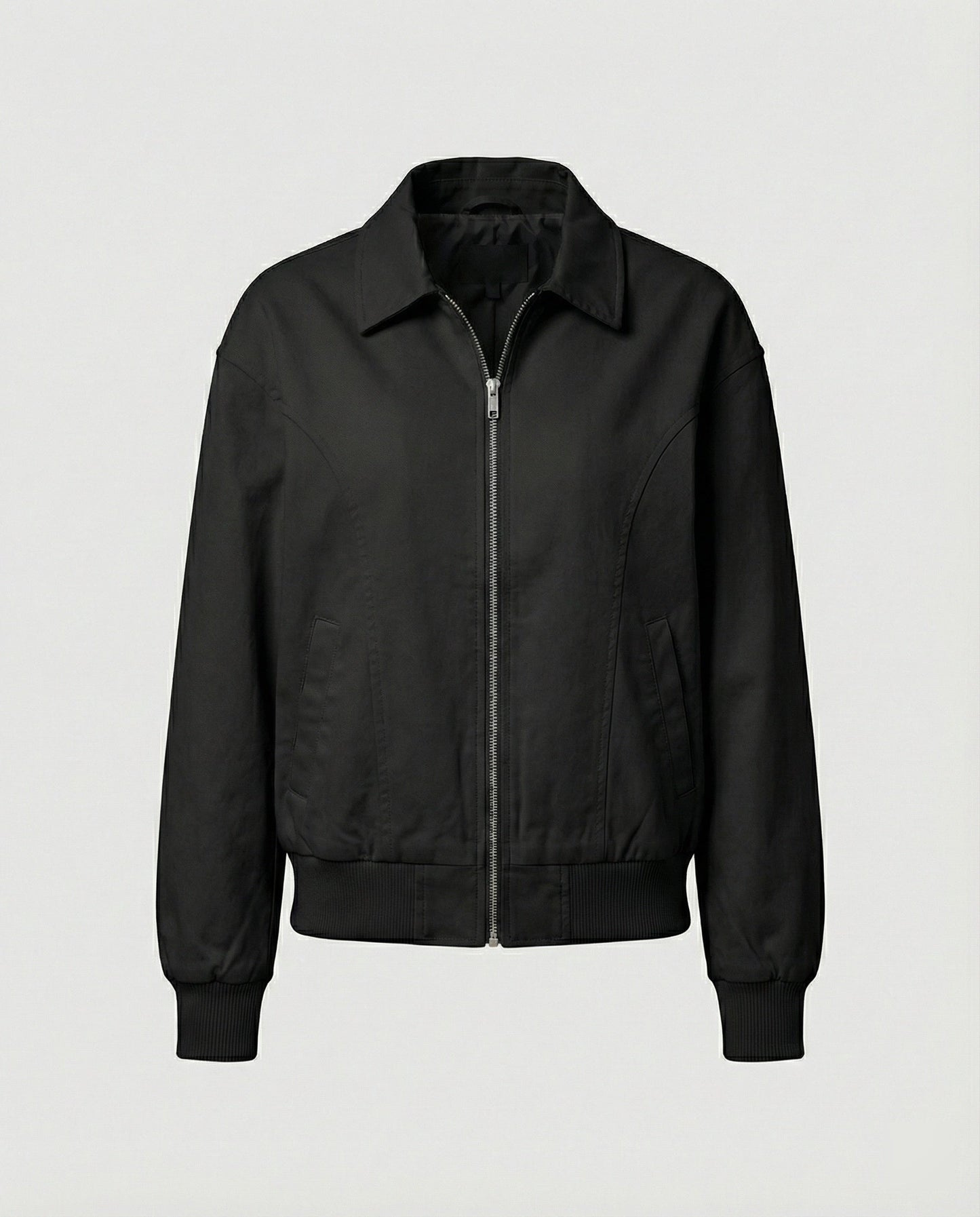 Damen Blousonjacke Leicht Baumwolle Modern mit Elastikbund