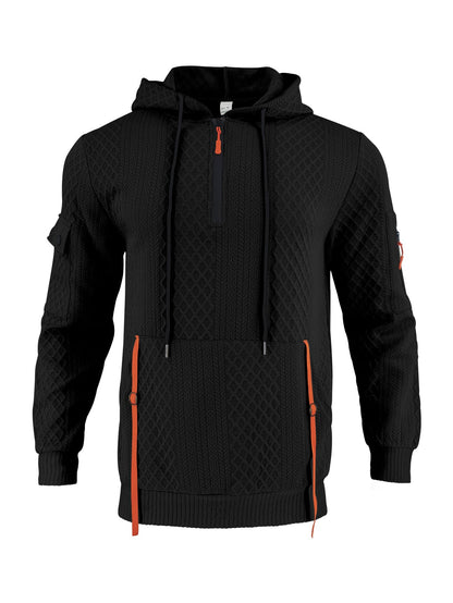 Herren Kapuzenpullover Sportlich Modern Strukturiert