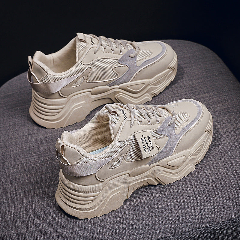 Damen Sneaker Chunky Stil Atmungsaktiv Komfortabel
