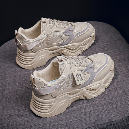 Damen Sneaker Chunky Stil Atmungsaktiv Komfortabel