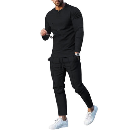Herren Jogginganzug Baumwolle Atmungsaktiv Modern
