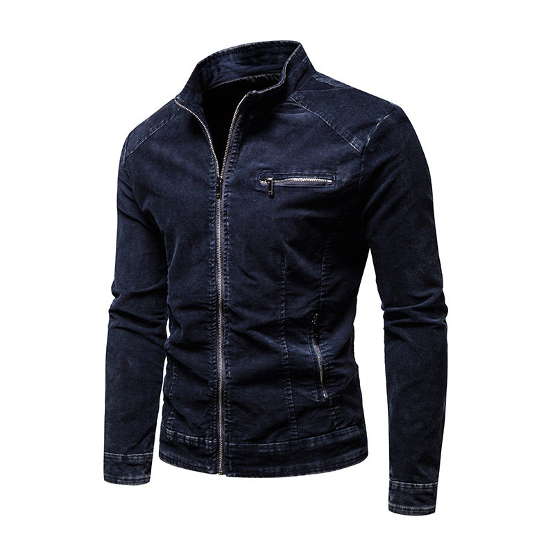 Herren Übergangsjacke Modern mit Reißverschluss und Brusttasche - BerlinGlamour