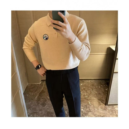 Herren Polo Pullover Modern Lässig Hochwertig