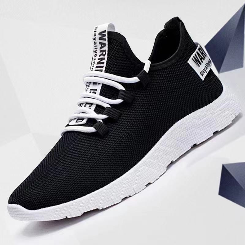 Damen Sneaker Flexibel Rutschfest Mesh Schwarzweiß