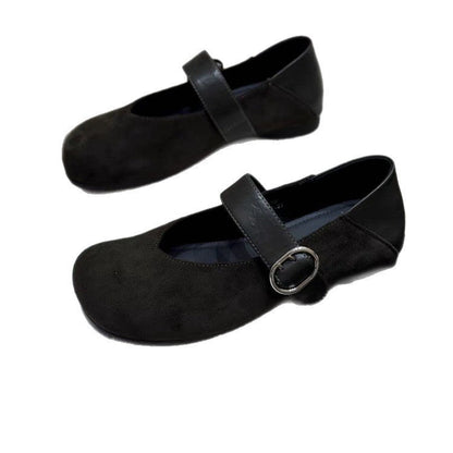 Damen Ballerinas Leopardenmuster Schuhe mit Riemen