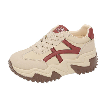 Damen Sneaker Sportlich Chunky Weich Laufsohle