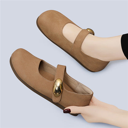 Elegante Damen Ballerinas Schnalle Riemchen Zeitlos