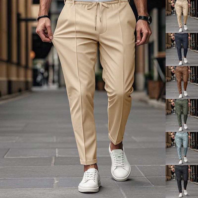 Herren Slim Fit Hose Elastischer Bund Modern - BerlinGlamour