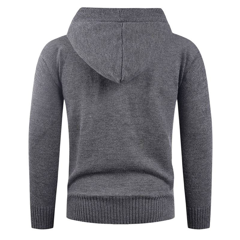 Modischer Kapuzenpullover Herren mit Knöpfen Trendig
