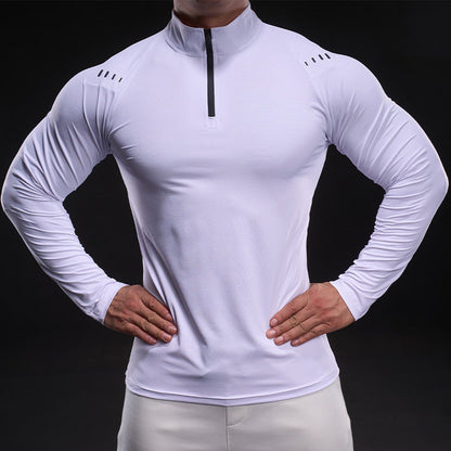 Herren Sportoberteil Funktionsshirt Stehkragen Modern