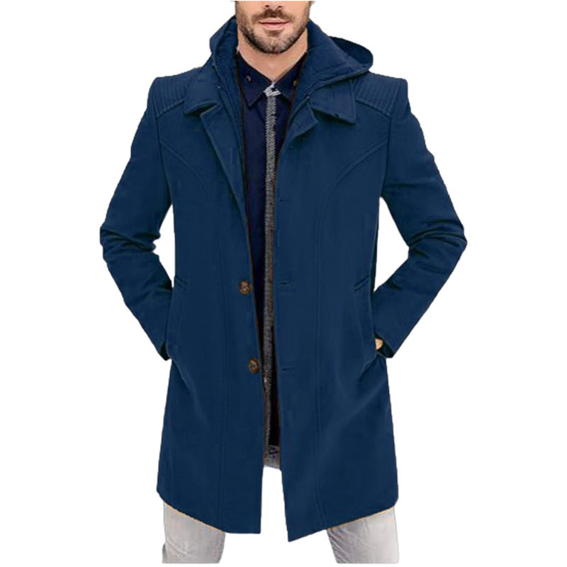 Herren Wintermantel Eleganter Ledermantel Schwarz - BerlinGlamour