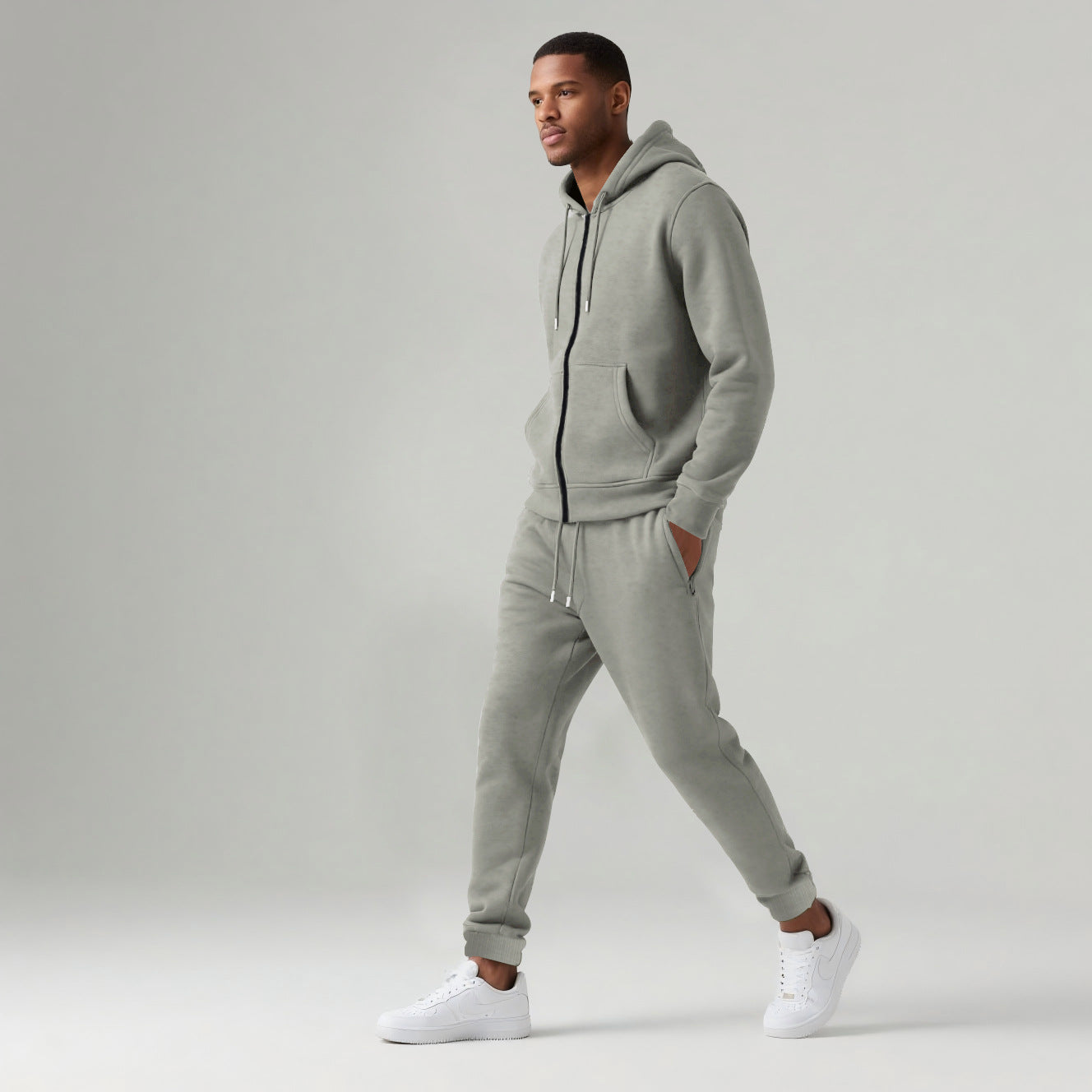 Herren Freizeitanzug Kapuze Taschen Sportlich Bequem