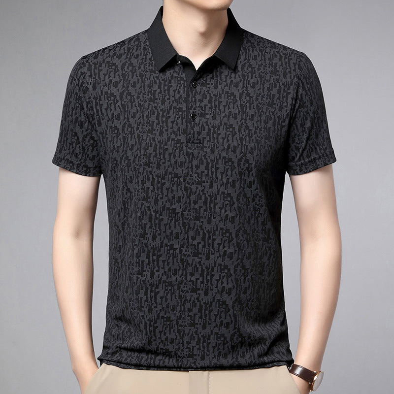Herren Poloshirt Modern Strukturiert Kragen Style