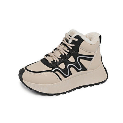 Damen Sneaker High-Top Sportlich Warm Innenfutter Rutschfest