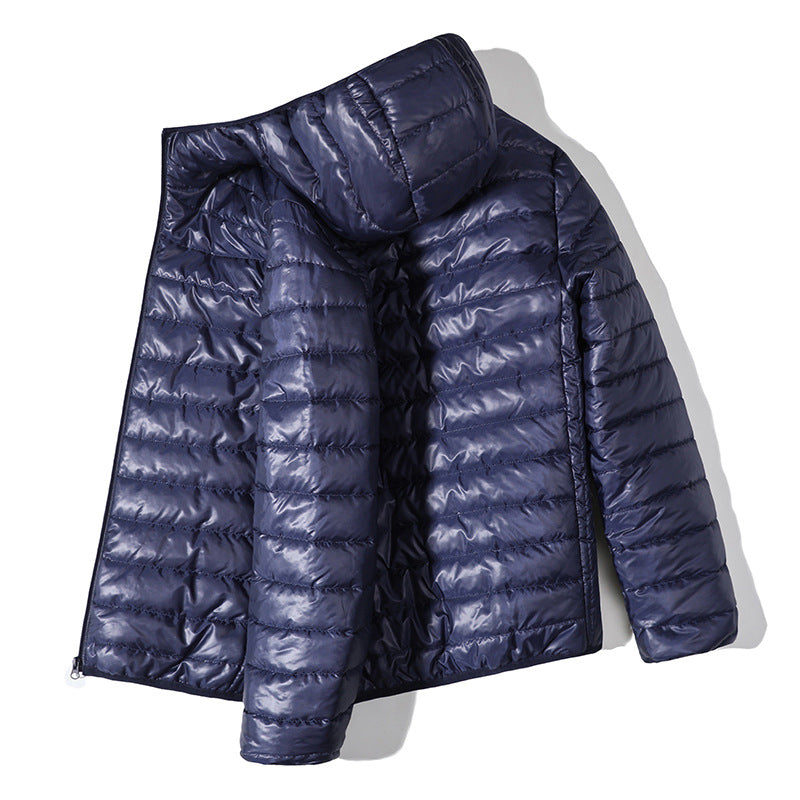 Herren Steppjacke Leicht Wasserabweisend Kapuze Outdoor