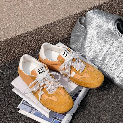 Damen Sneaker Luxus Obermaterial Rutschfeste Sohle