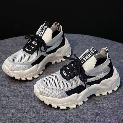 Damen Sneaker Sportlich Atmungsaktiv Mit elastischem Einstieg
