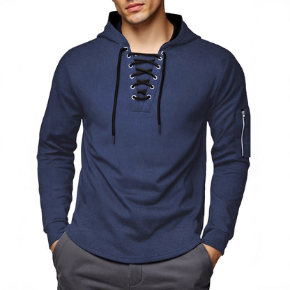 Herren Kapuzenpullover Schnürdesign Modern Trendy