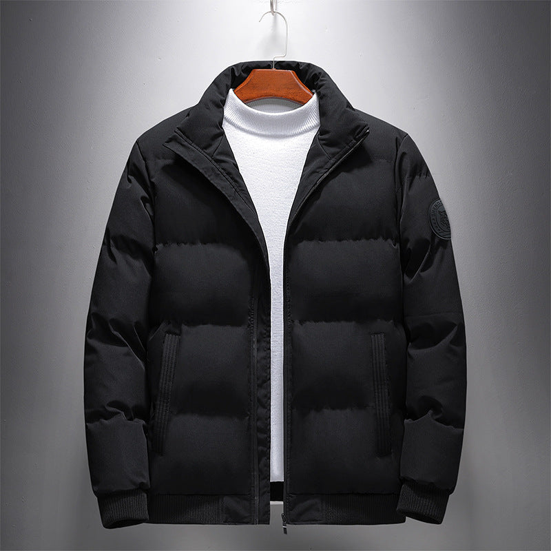 Herren Daunenjacke Warm Winter Schwarz