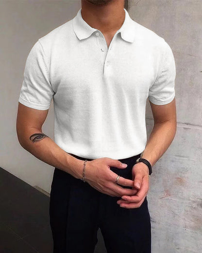 Herren Polo-Shirt Atmungsaktiv Elegant Kragen Baumwolle