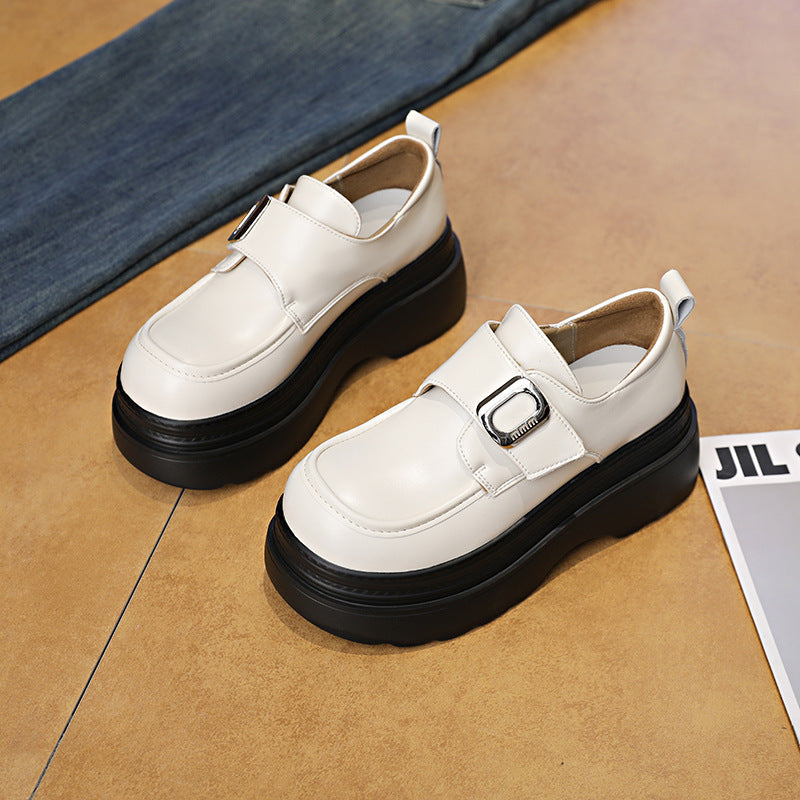 Damen Plateauschuhe Hoch mit Riemen und Dekoration