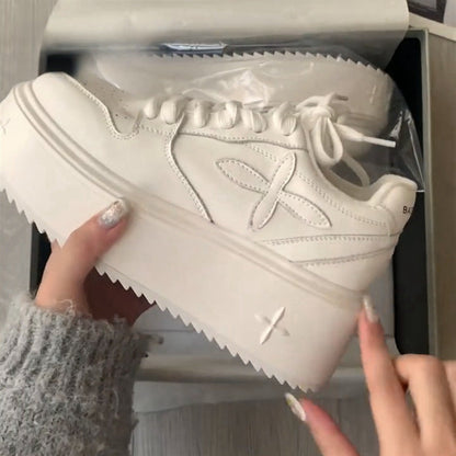 Damen Plateau Sneaker Hoch Modisch Stabil