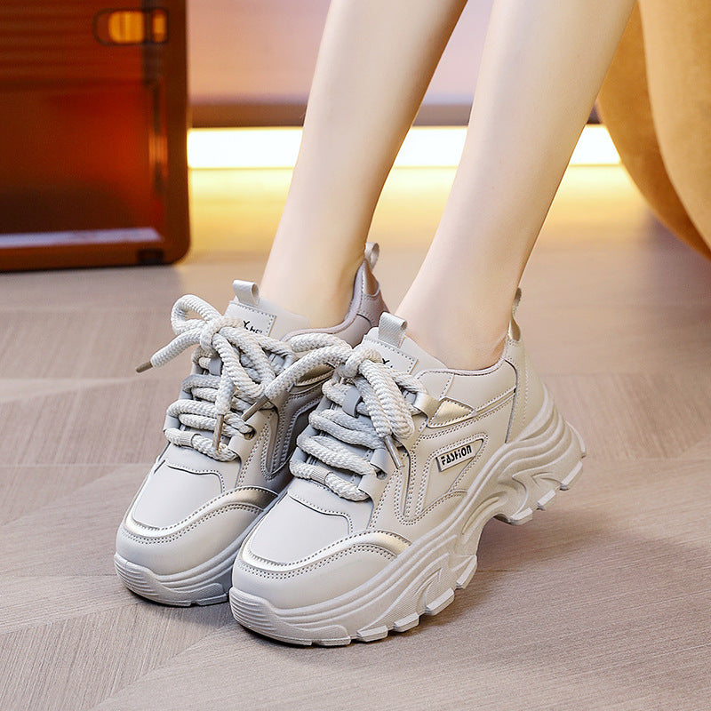 Damen Laufschuhe Sneaker atmungsaktiv dickes Profil