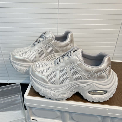 Damen Plateau Sneaker Trendy Höhe Schuhe