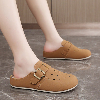 Damen Clogs Bequem atmungsaktiv mit Riemen