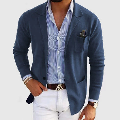 Herren Strickblazer Elegant mit Taschen Berlin Style