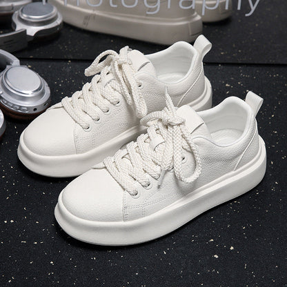 Damen Sneaker Sportlich Robust Leder Schuhe