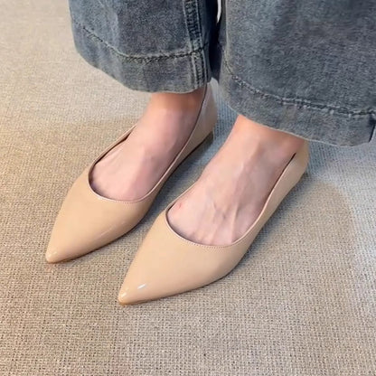 Ballerinas Damen Spitze Elegant Glanz Schuhe