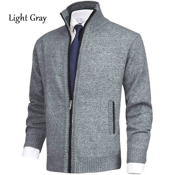 Herren Strickjacke Modern Hochkragen Elegantes Design
