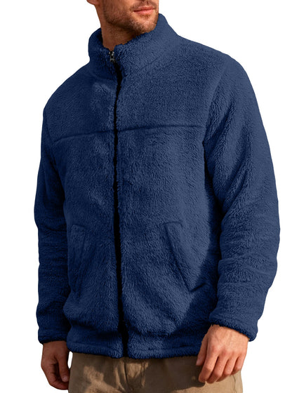 Herren Fleecejacke Weich Warm Hochkragen Outdoor