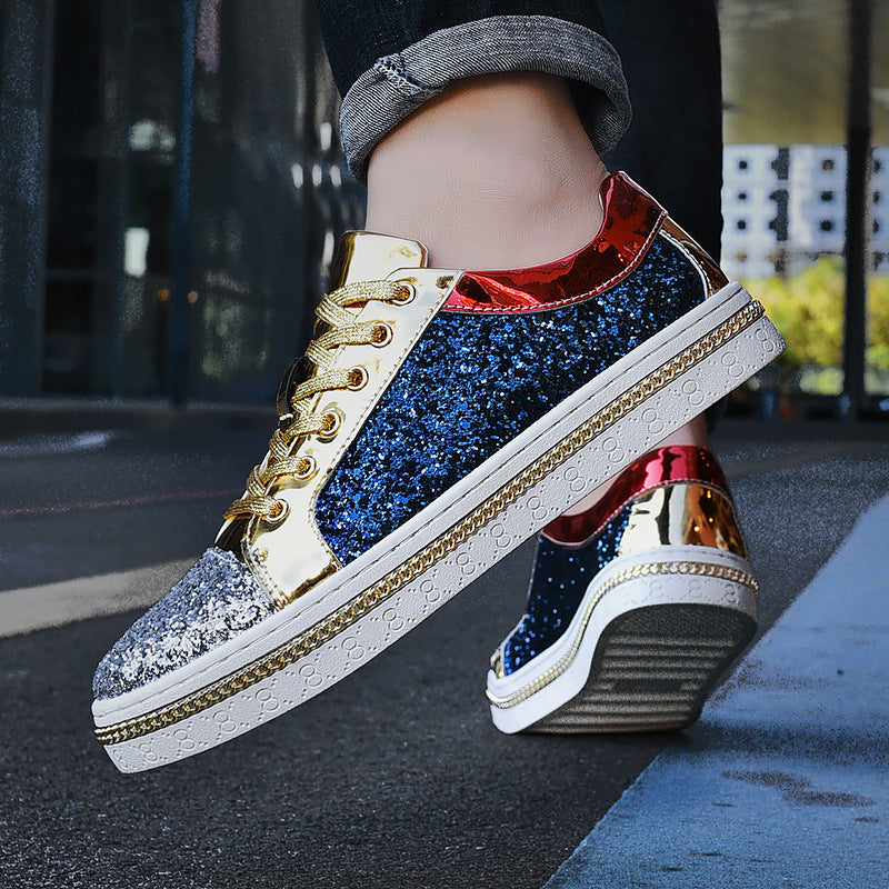 Damen Sneaker Glitzernd Hochwertig Mode Schuhe