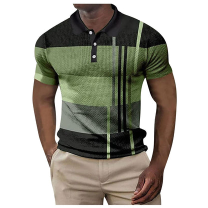 Herren Polohemd Kurzarm Modern Grafikmuster