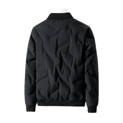 Herren Steppjacke Elastisch Reißverschluss Taschen Warm