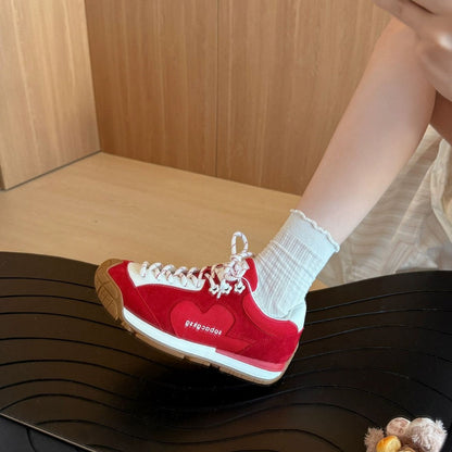 Damen Sneaker Sportlich Atmungsaktiv Weiße Schuhe