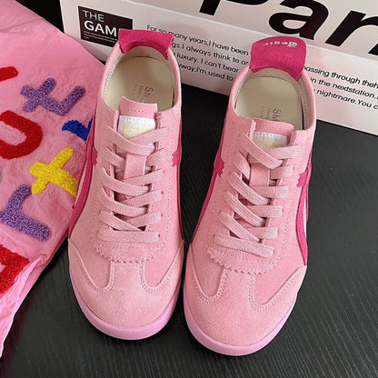 Damen Sneaker Sportlich Atmungsaktiv Weiße