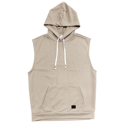 Kapuzenshirt Ärmellos Unisex Modern Strukturstoff