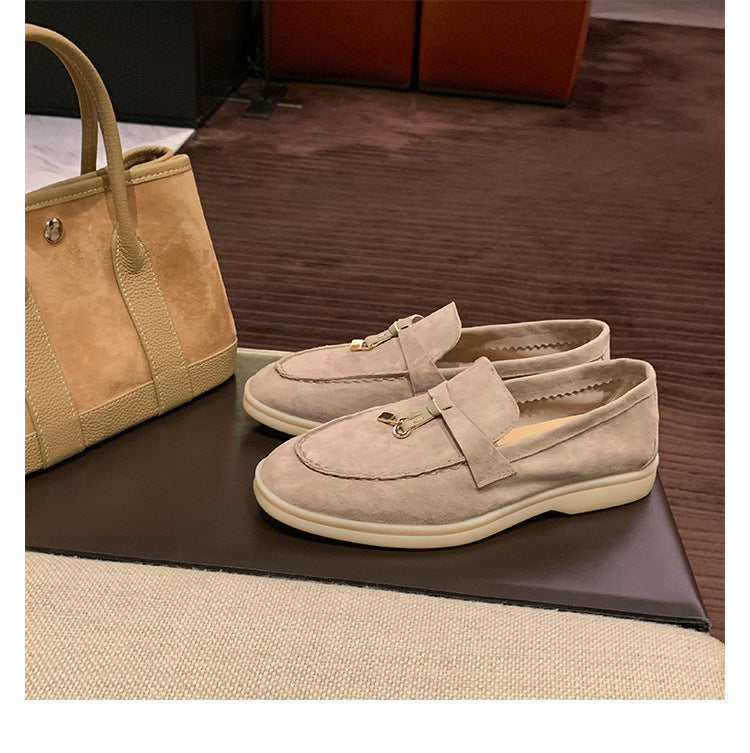 Damen Mokassins Wildleder Elegant Riemen Schuhe - BerlinGlamour