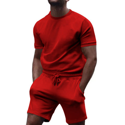 Herren Sportset Atmungsaktives T-Shirt und Shorts Elastisch