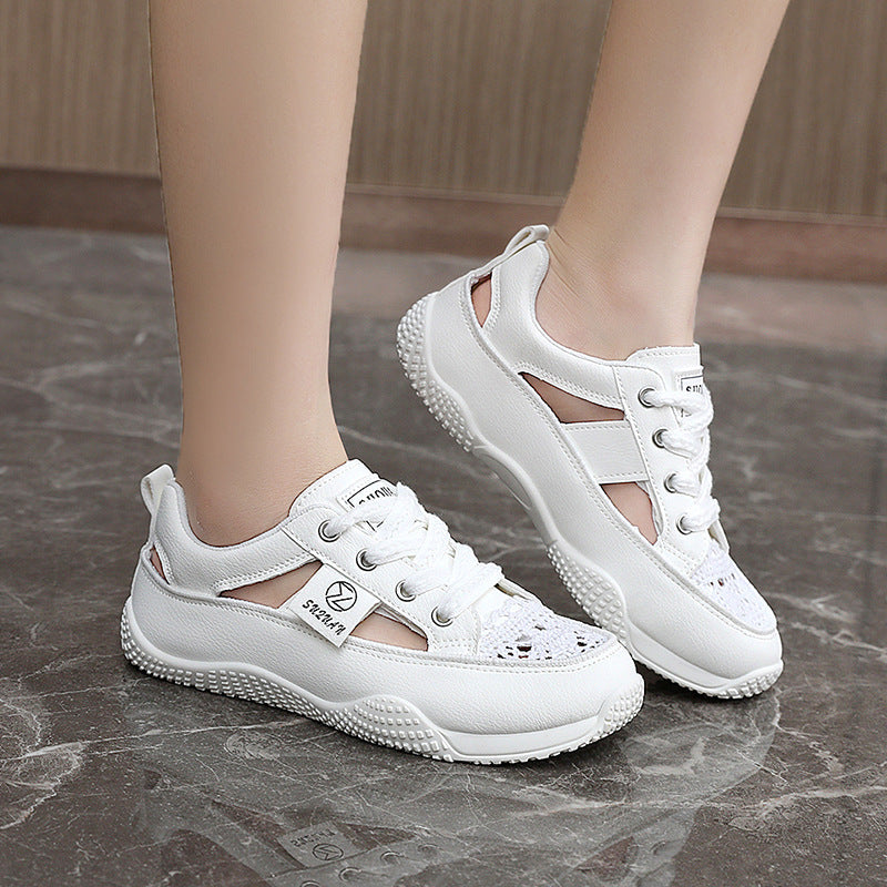 Damen Freizeitschuhe Atmungsaktiv Florales Netzdesign Sneaker
