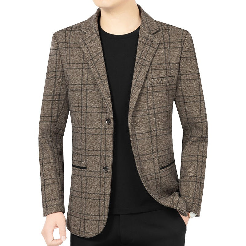 Herren Blazer Kariert Modern Slim Fit