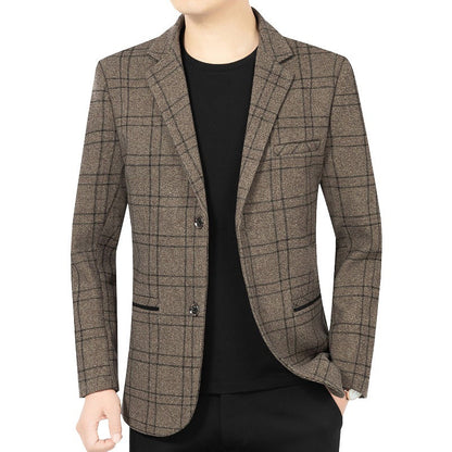 Herren Blazer Kariert Modern Slim Fit