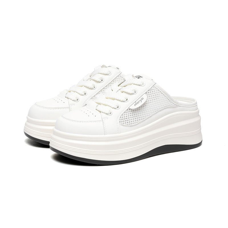 Damen Sneaker Plateau Bequem Atmungsaktiv Mesh
