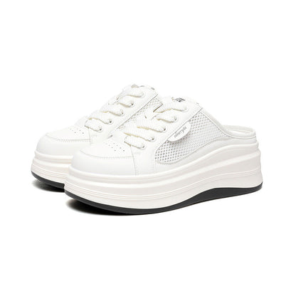 Damen Sneaker Plateau Bequem Atmungsaktiv Mesh