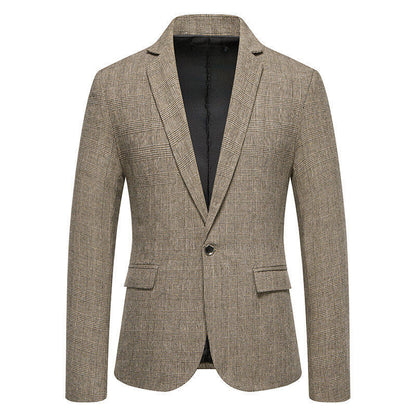 Herren Blazer Herringbone Elegant Slim Fit