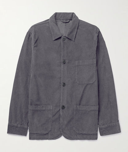 Herren Cordjacke Lässig mit Taschen Braun Modern